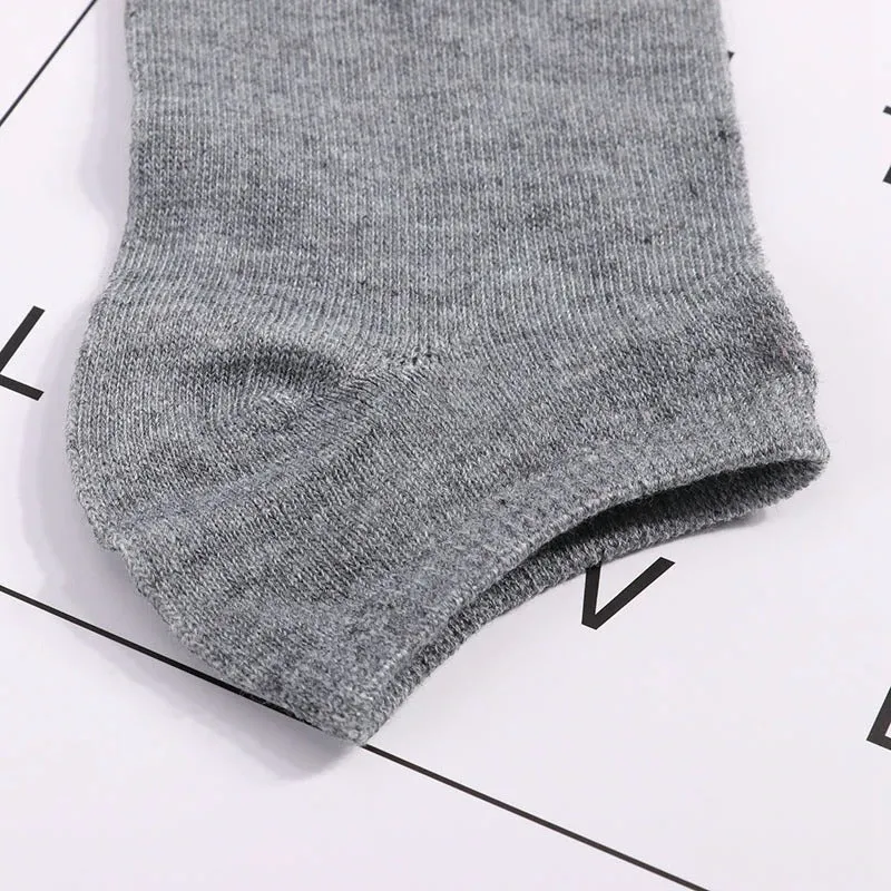 10 Pairs Girl's Solid Pattern Low Cut Stretch Cuffs Ankle Socks