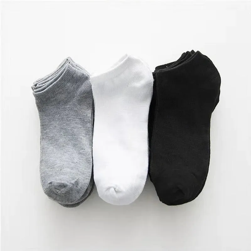 10 Pairs Girl's Solid Pattern Low Cut Stretch Cuffs Ankle Socks