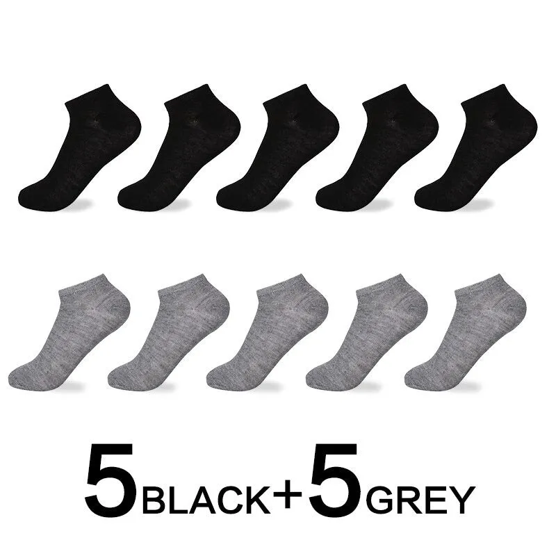 10 Pairs Girl's Solid Pattern Low Cut Stretch Cuffs Ankle Socks