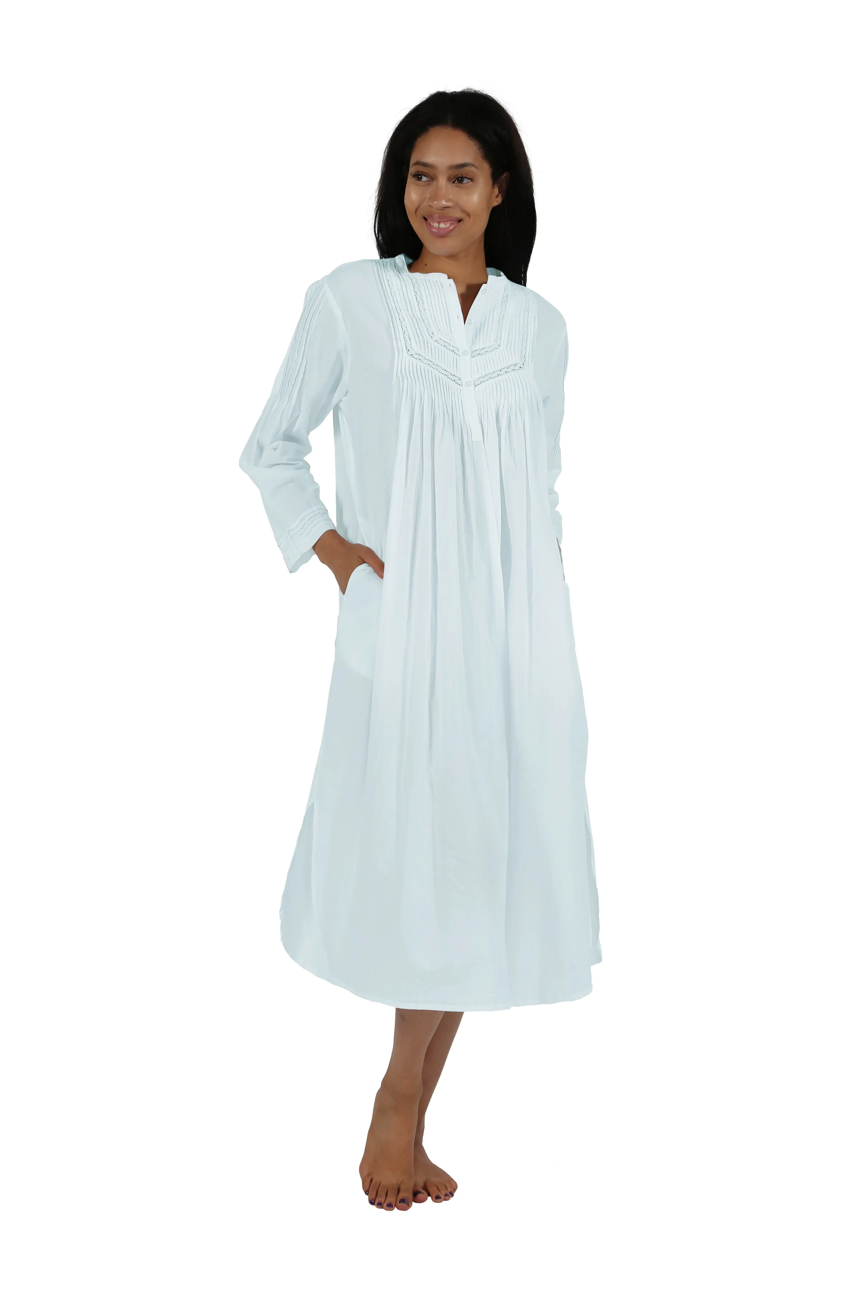 100% Cotton Long Sleeve Gown