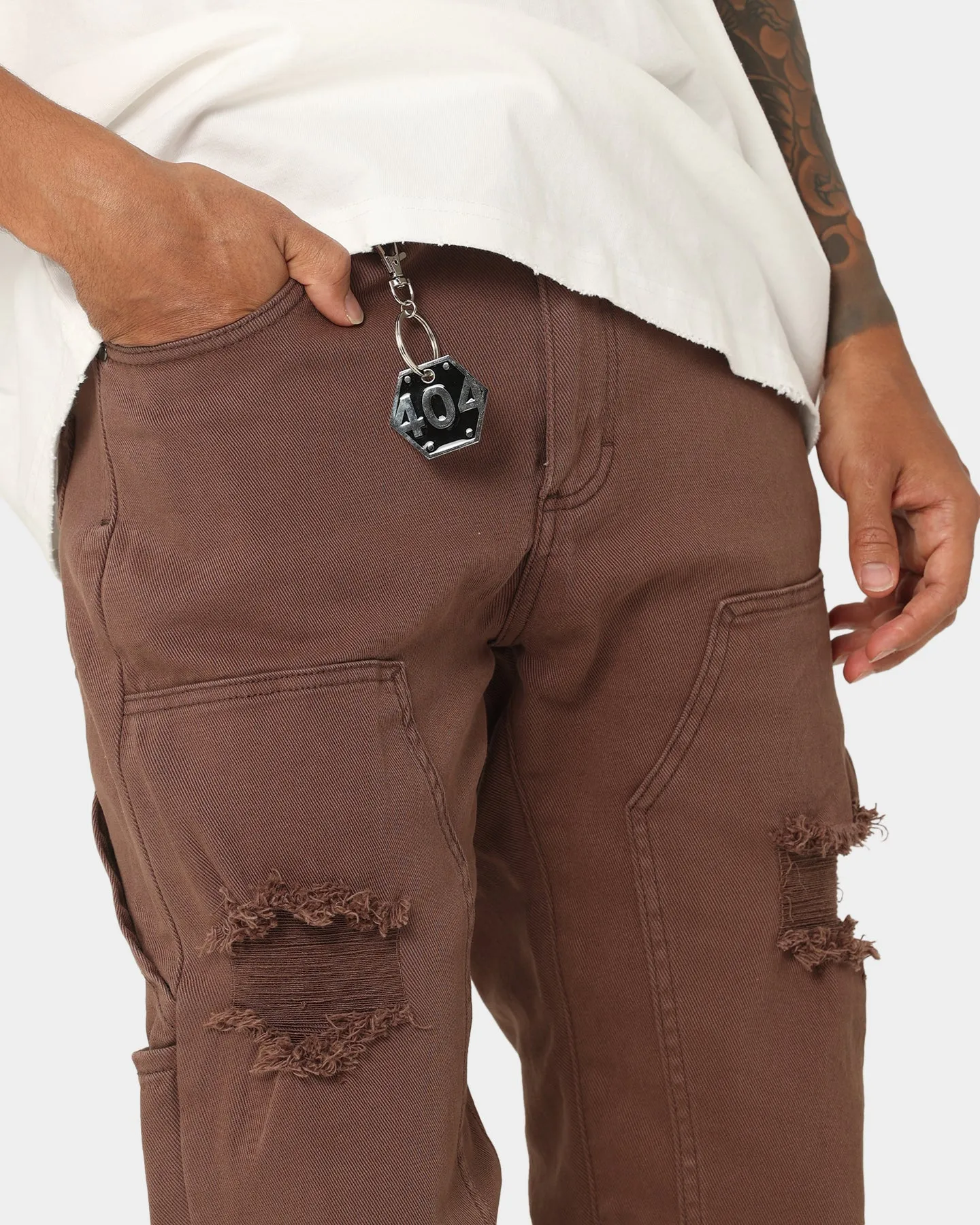 404 Distressed Carpenter Pants Brown