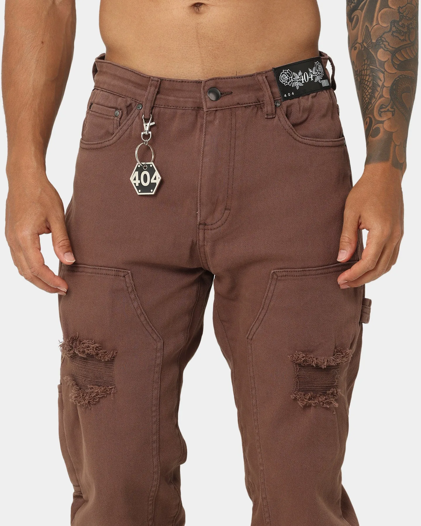 404 Distressed Carpenter Pants Brown