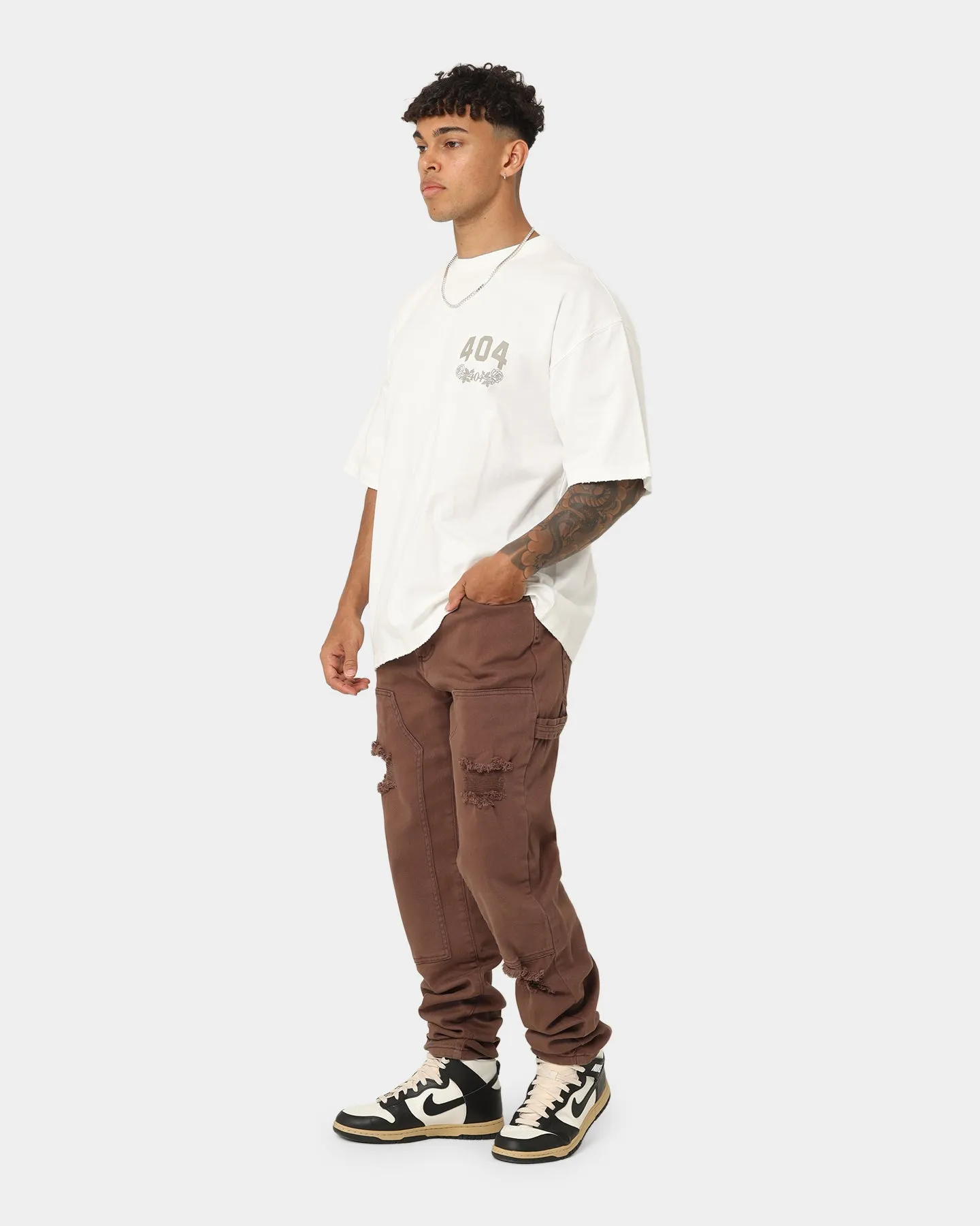 404 Distressed Carpenter Pants Brown