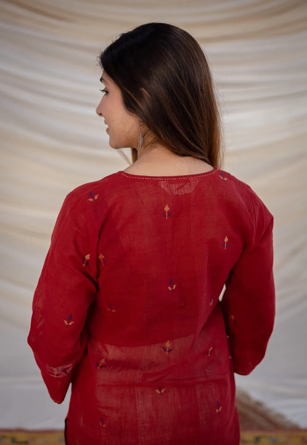 Aafiya Jamdani Cotton Kurta