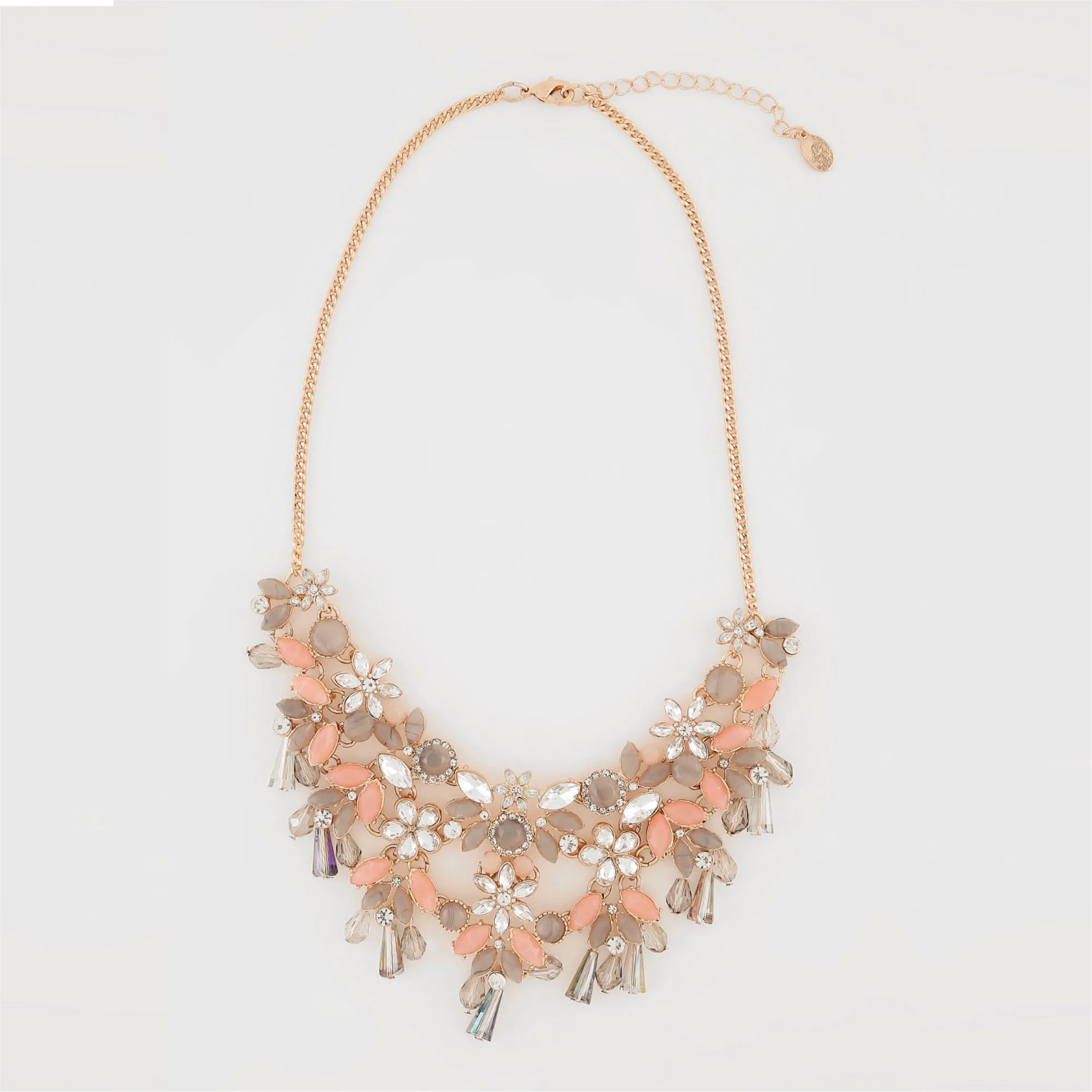 Accessorize London Floral Peach Alloy Casual Necklace