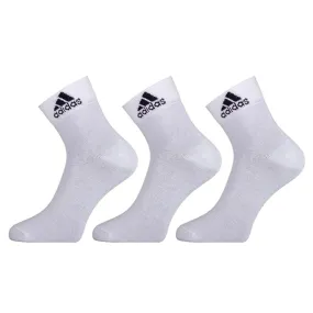 Adidas Men's Flat Knit Ankle Socks (White/White/White)