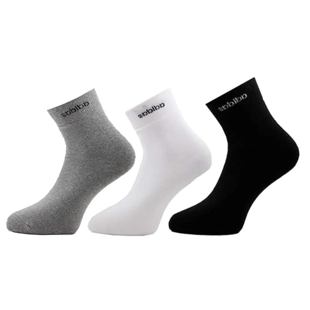 Adidas Men's Full Cushion High Ankle Socks (Grey/White/Black)