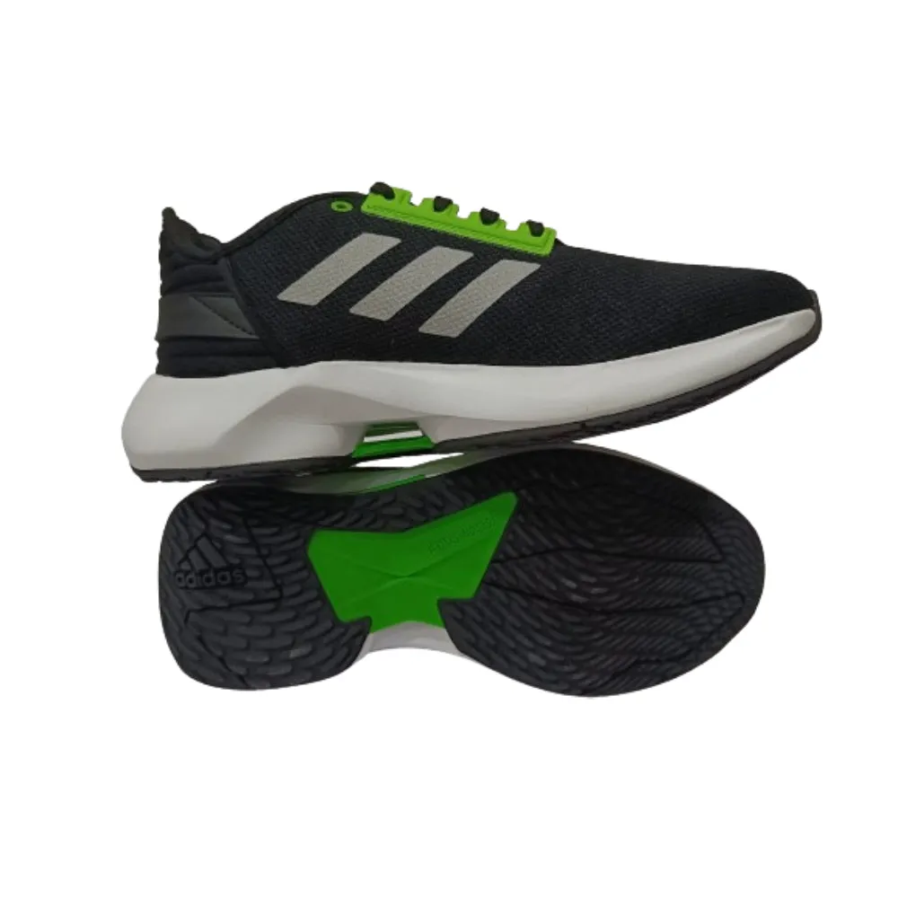 Adidas Men's Torite Running Shoe (Core Black/Silver Matte/Lucid Lime)