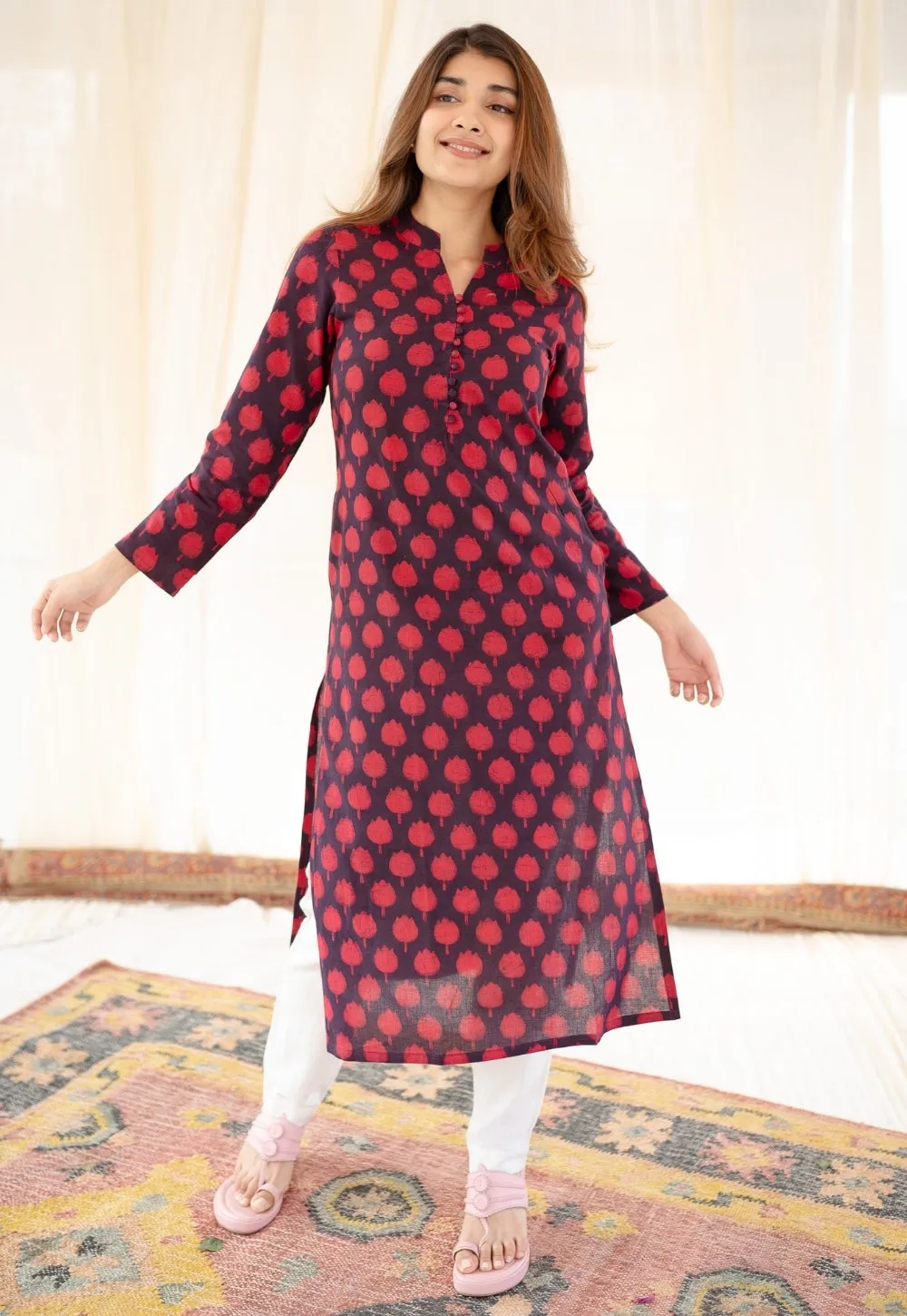 Afira Dabu Cotton Kurta