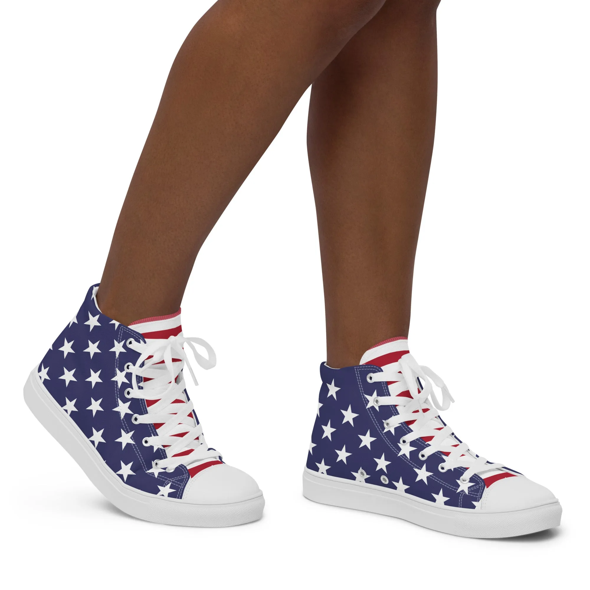 American Flag High Top Sneakers For Women