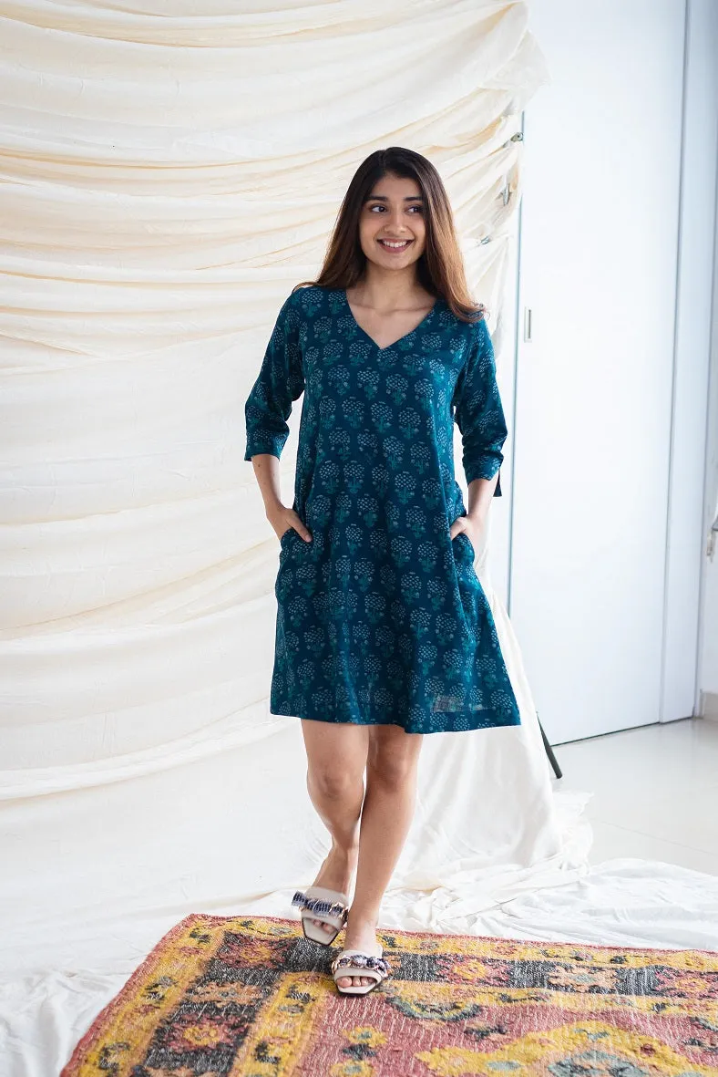 Amina Slub Cotton Dress