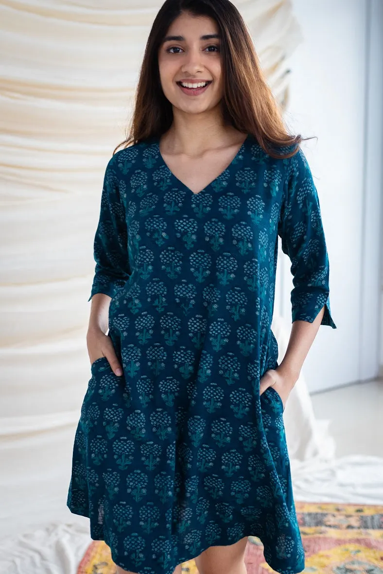 Amina Slub Cotton Dress