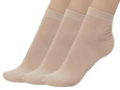 Ankle Socks Skin Colour (Pack Of 3 )