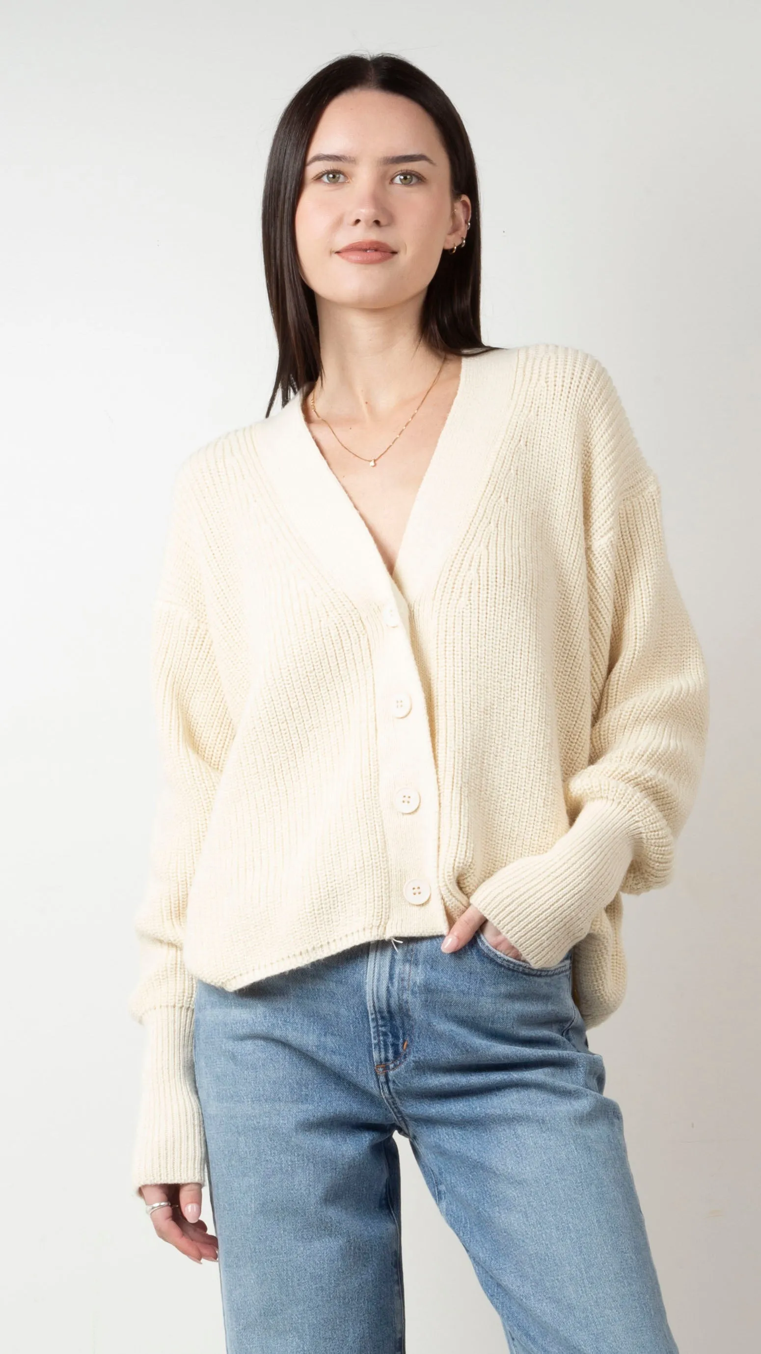 Asa Classic Cardigan - Ivory