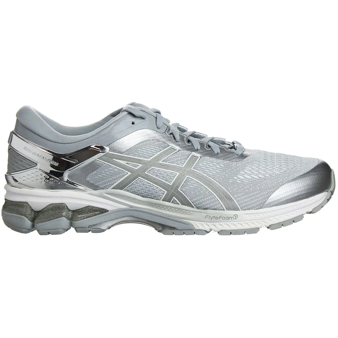 Asics Gel-Kayano 26 Platinum Mens Grey Running Trainers