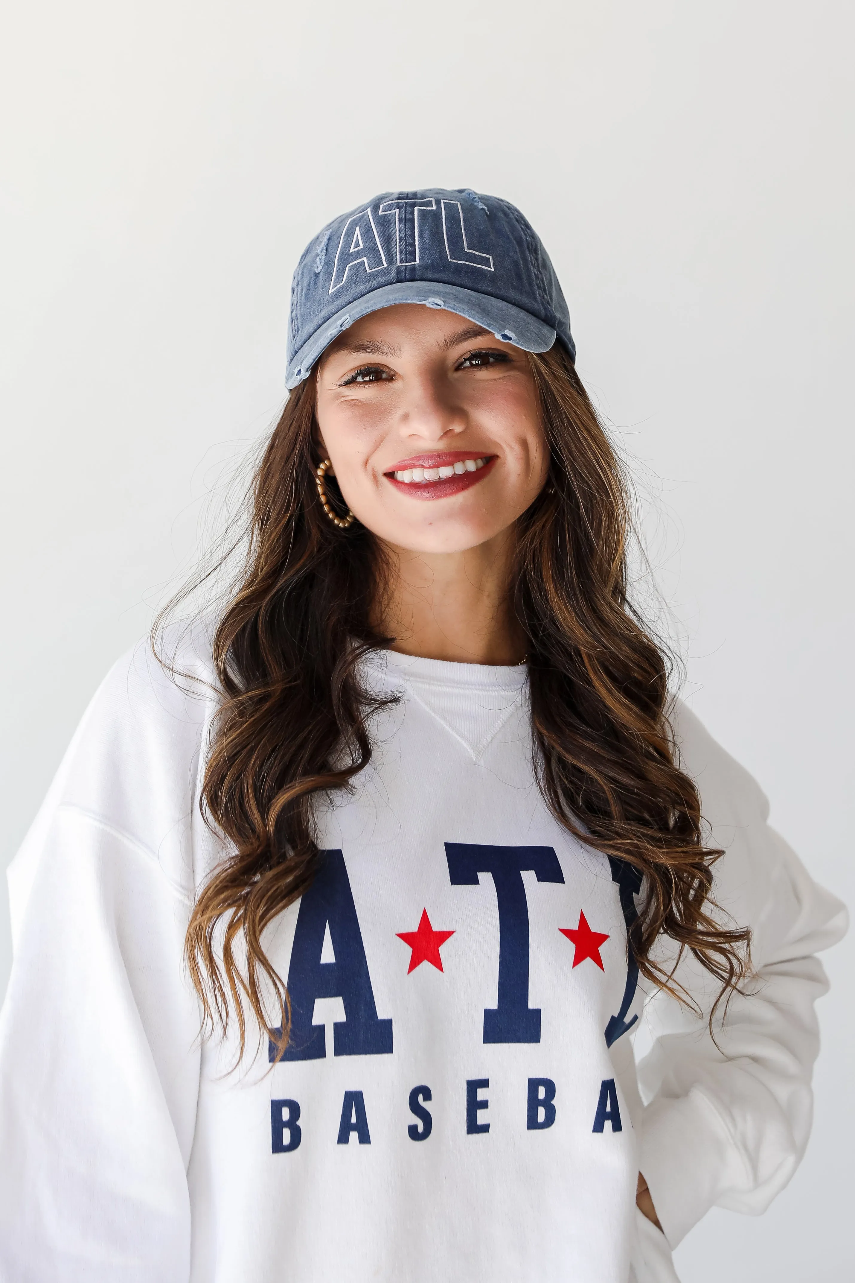 ATL Distressed Embroidered Hat