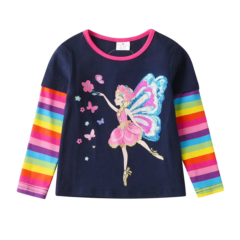 Baby Girls Long Sequin Fairy Casual Tops