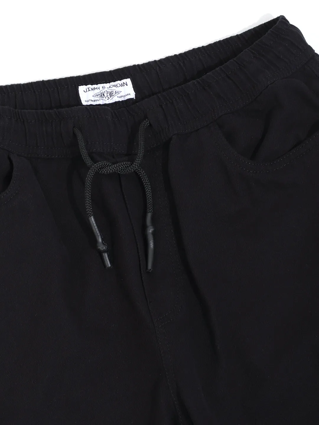 Black Cotton Stretch Cargo