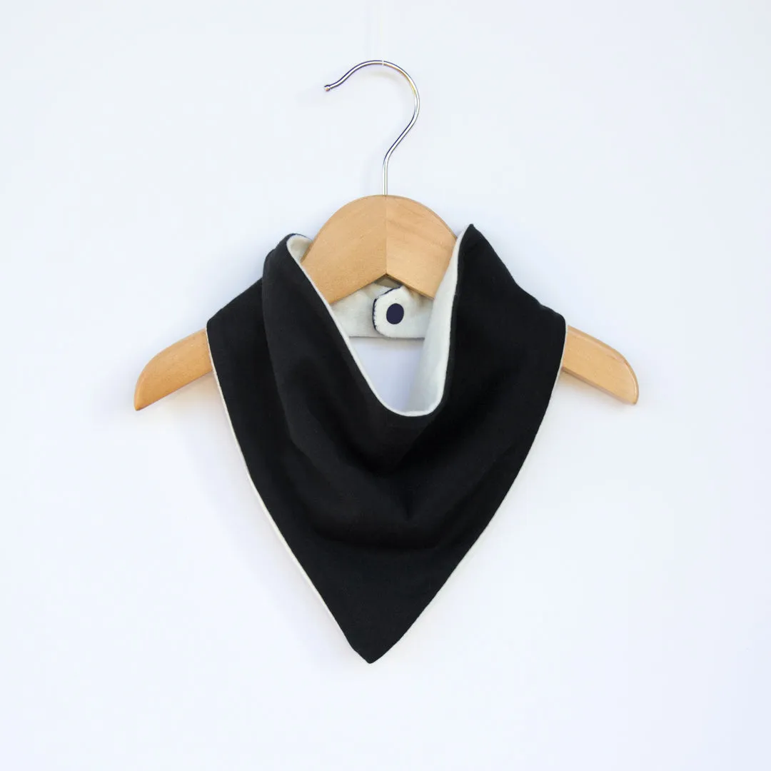 Black Organic Cotton Baby Bib