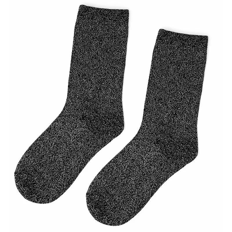 BLACKS ANKLE SOCKS WITH GLITTER