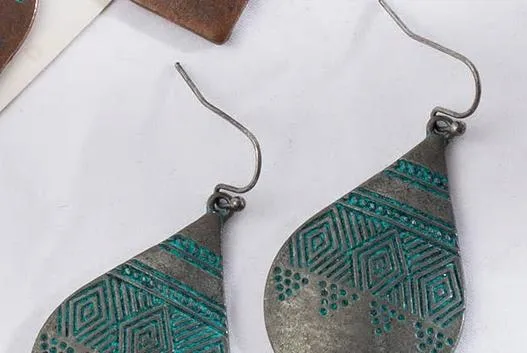 Bohemian Distressed leaf styled Earring