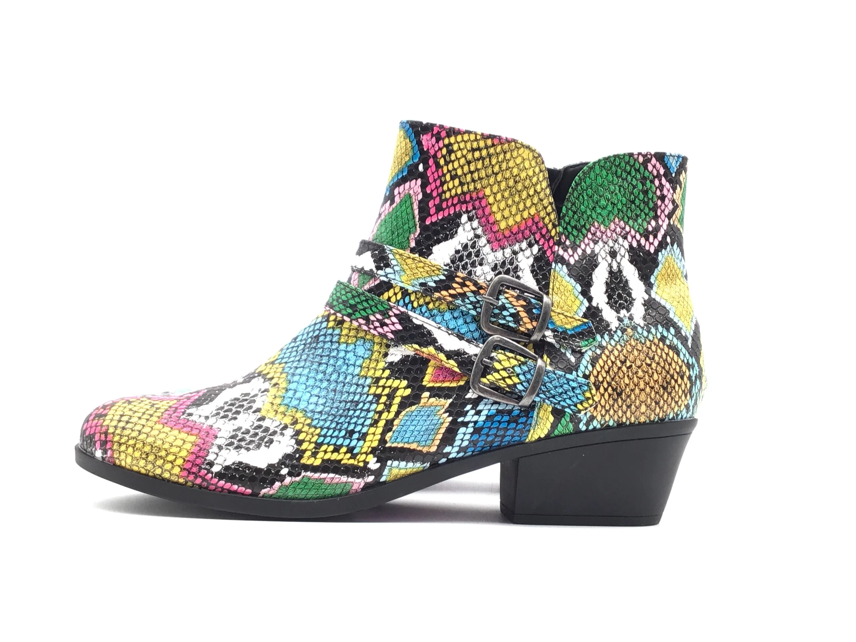 Boots Ankle Heels By Clothes Mentor In Multi-colored, Size: 11