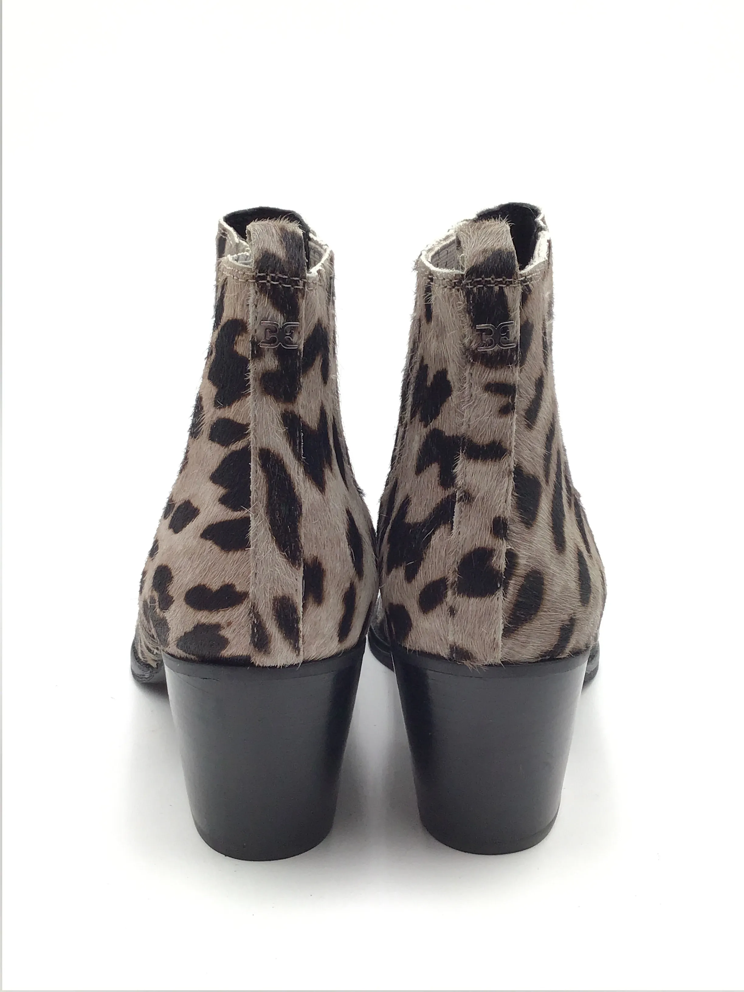 Boots Ankle Heels By Sam Edelman In Animal Print, Size: 8.5