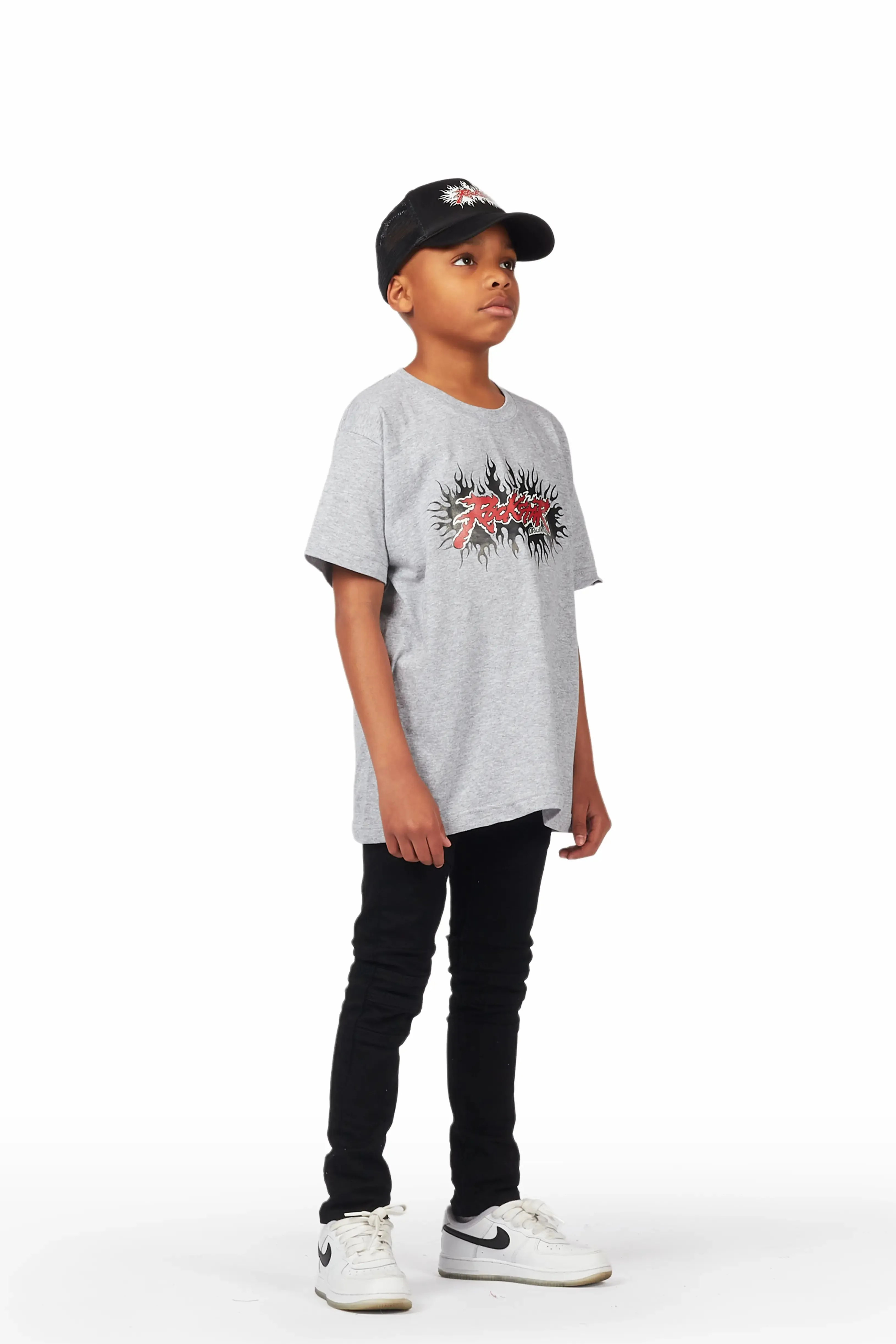 Boys Qito Black Biker Jean