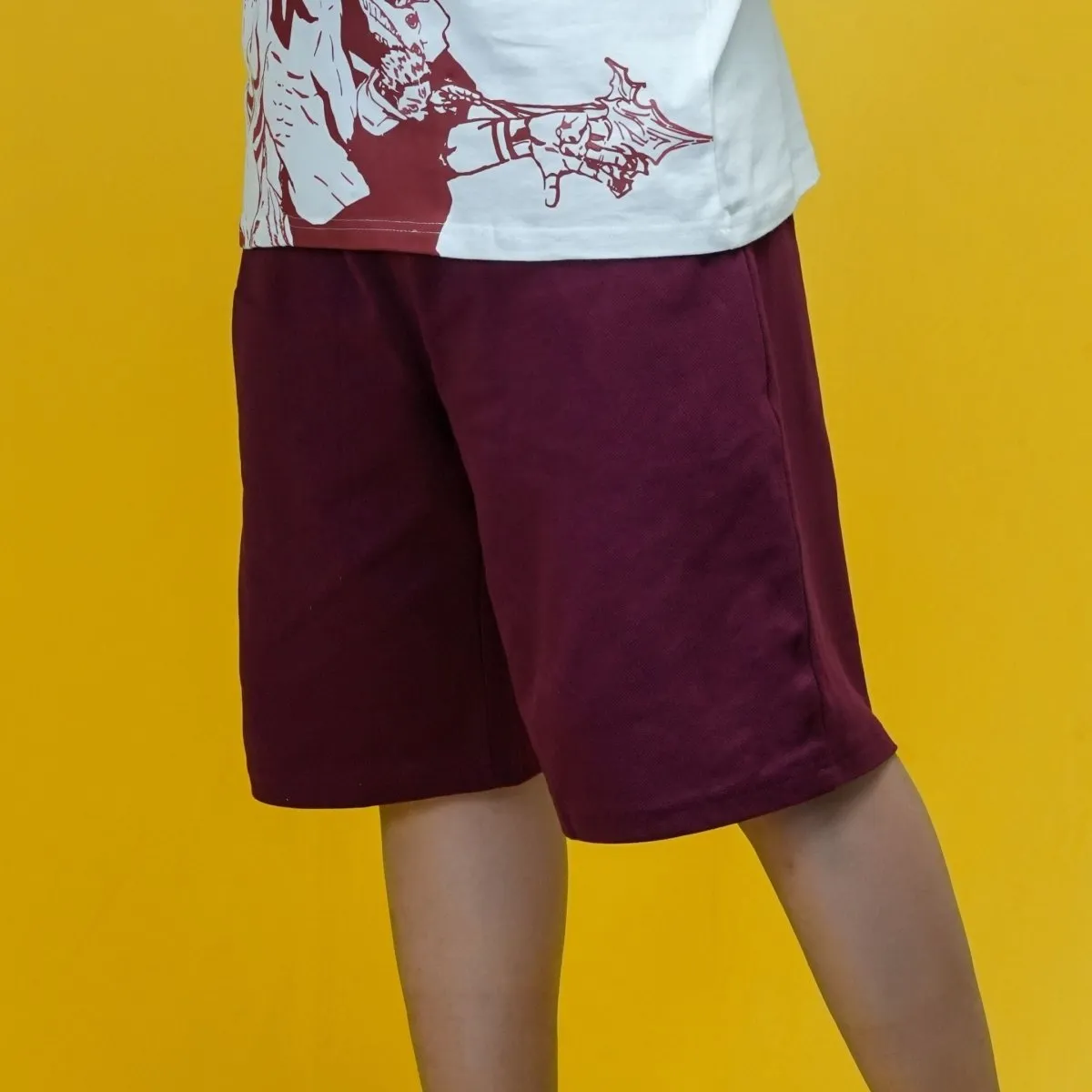 Burgundy Everyday Shorts - Premium Cotton