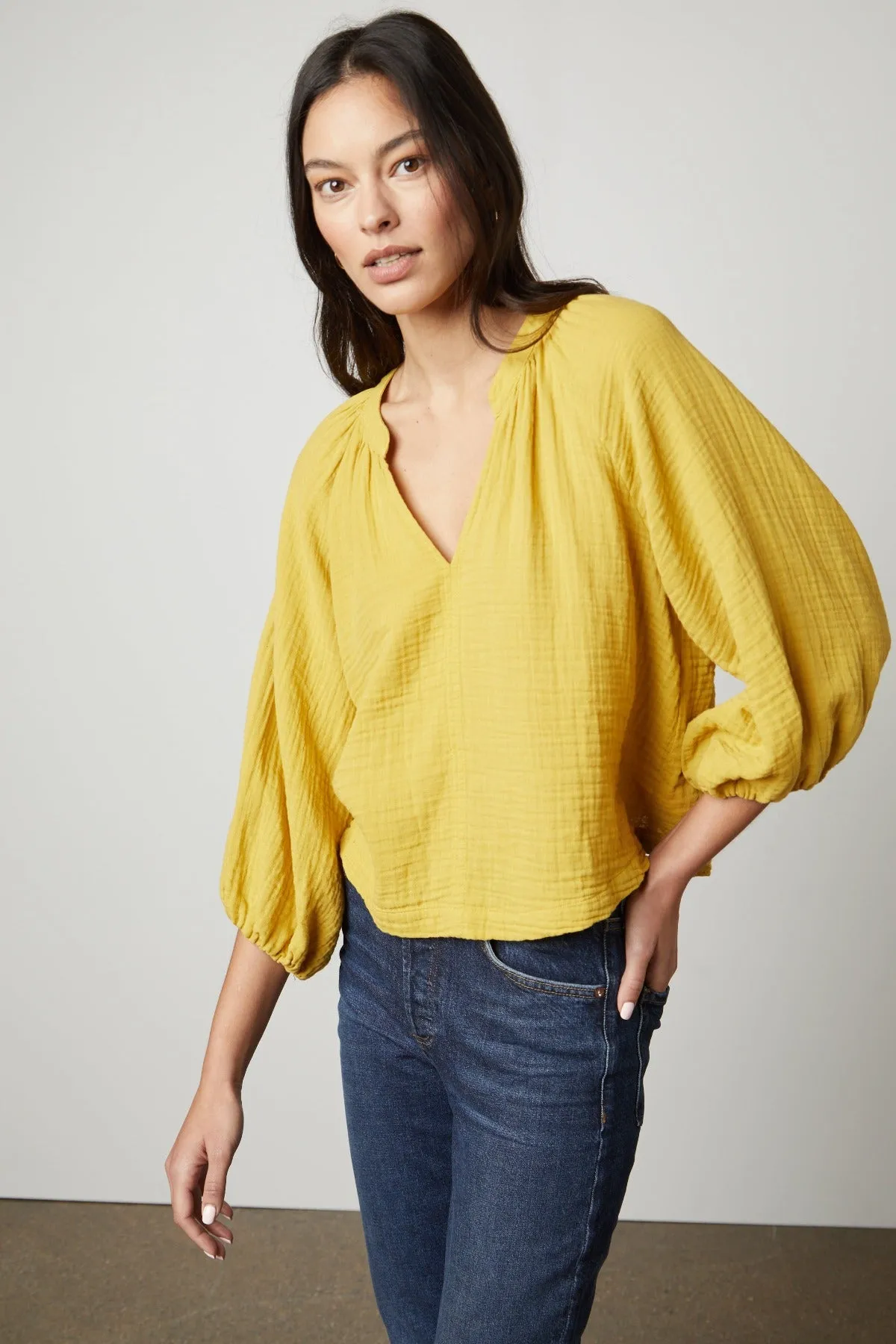 CARLA COTTON GAUZE TOP