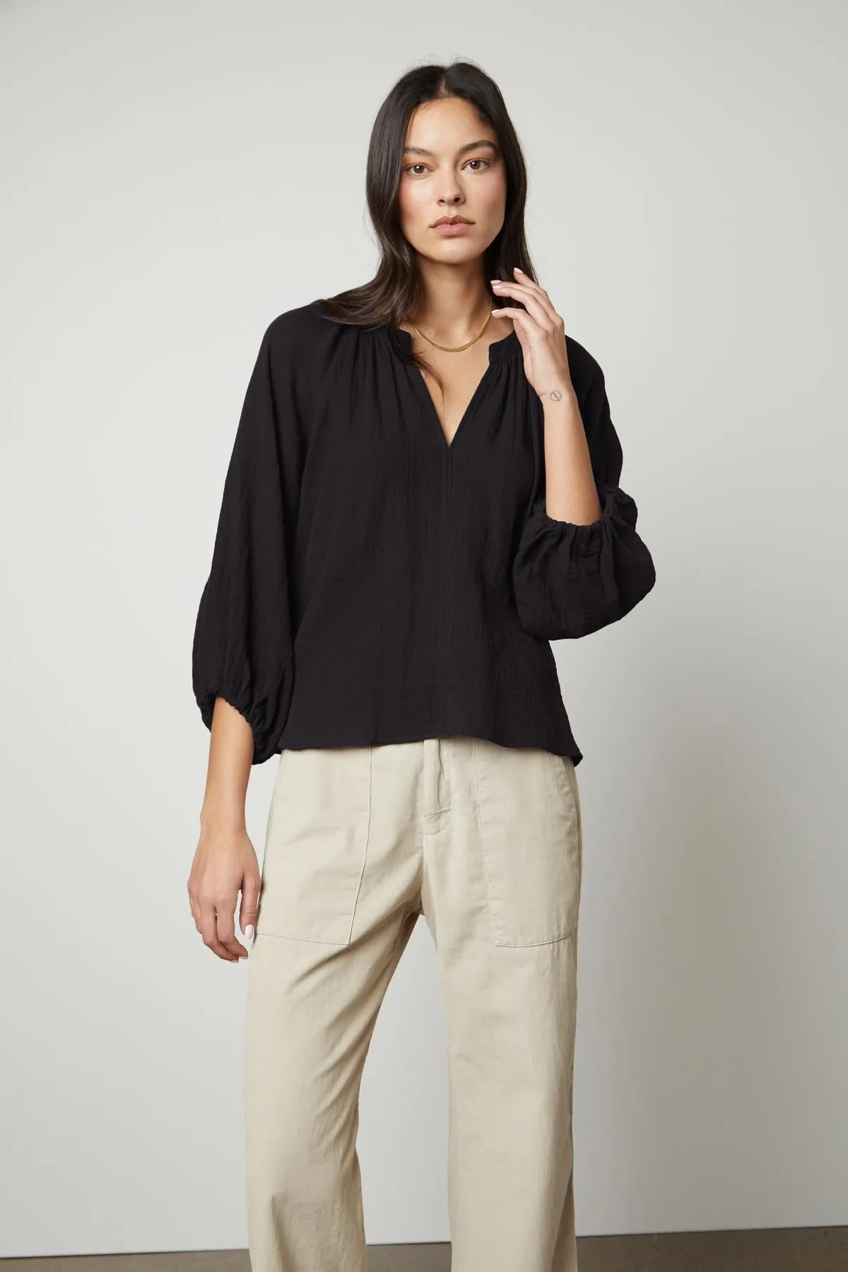 CARLA COTTON GAUZE TOP