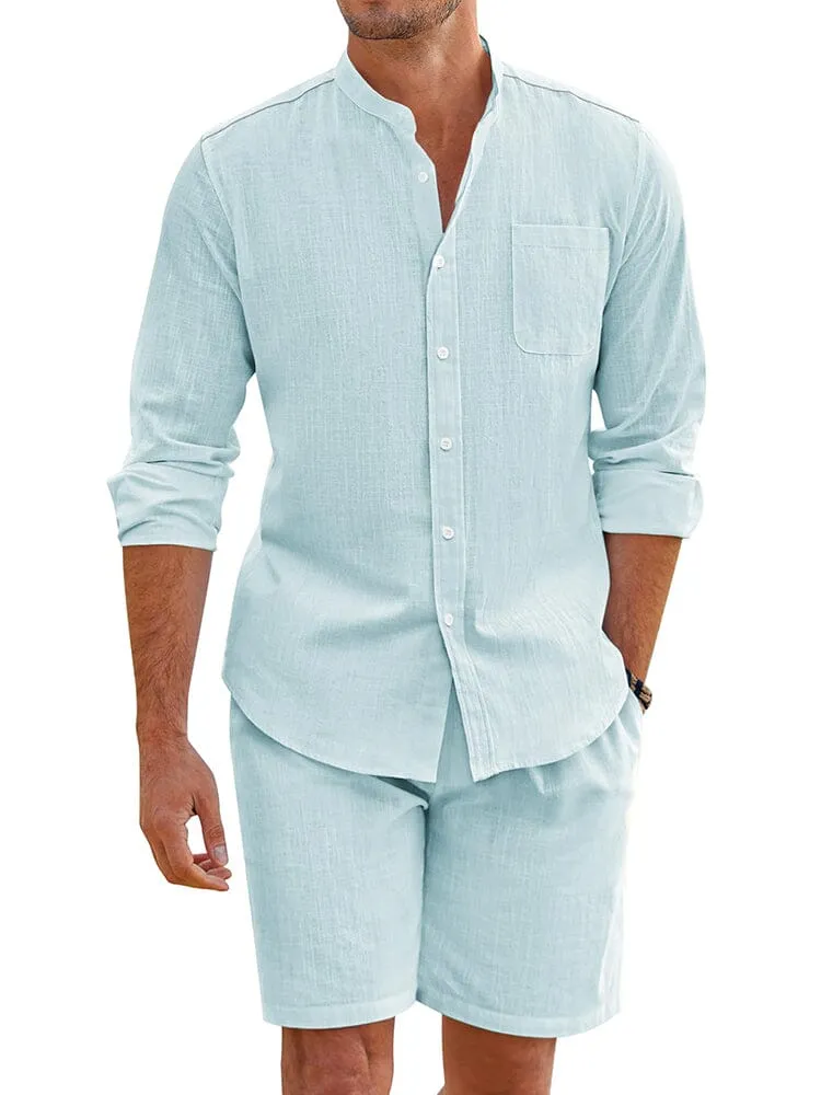 Casual 100% Cotton Beach Shirt Sets (US Only)