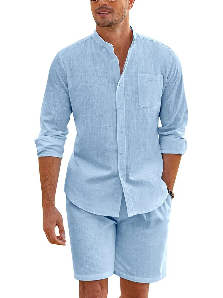 Casual 100% Cotton Beach Shirt Sets (US Only)