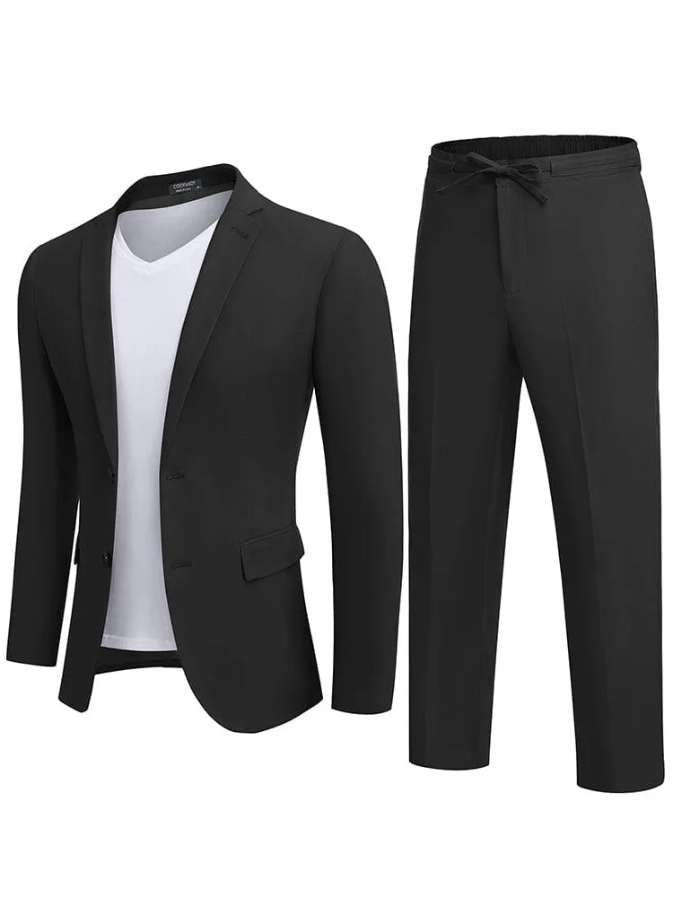 Casual Linen Blend 2-Piece Suit Sets (US Only)