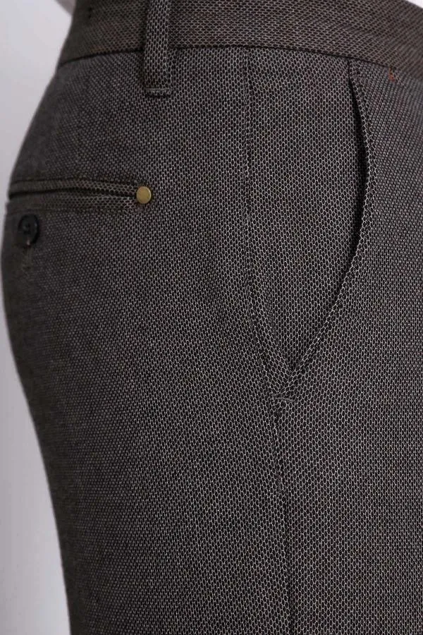 CASUAL PANT CROSS POCKET SLIM FIT GREY BLACK