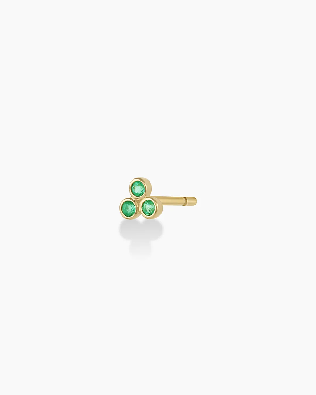 Classic Emerald Trio Studs