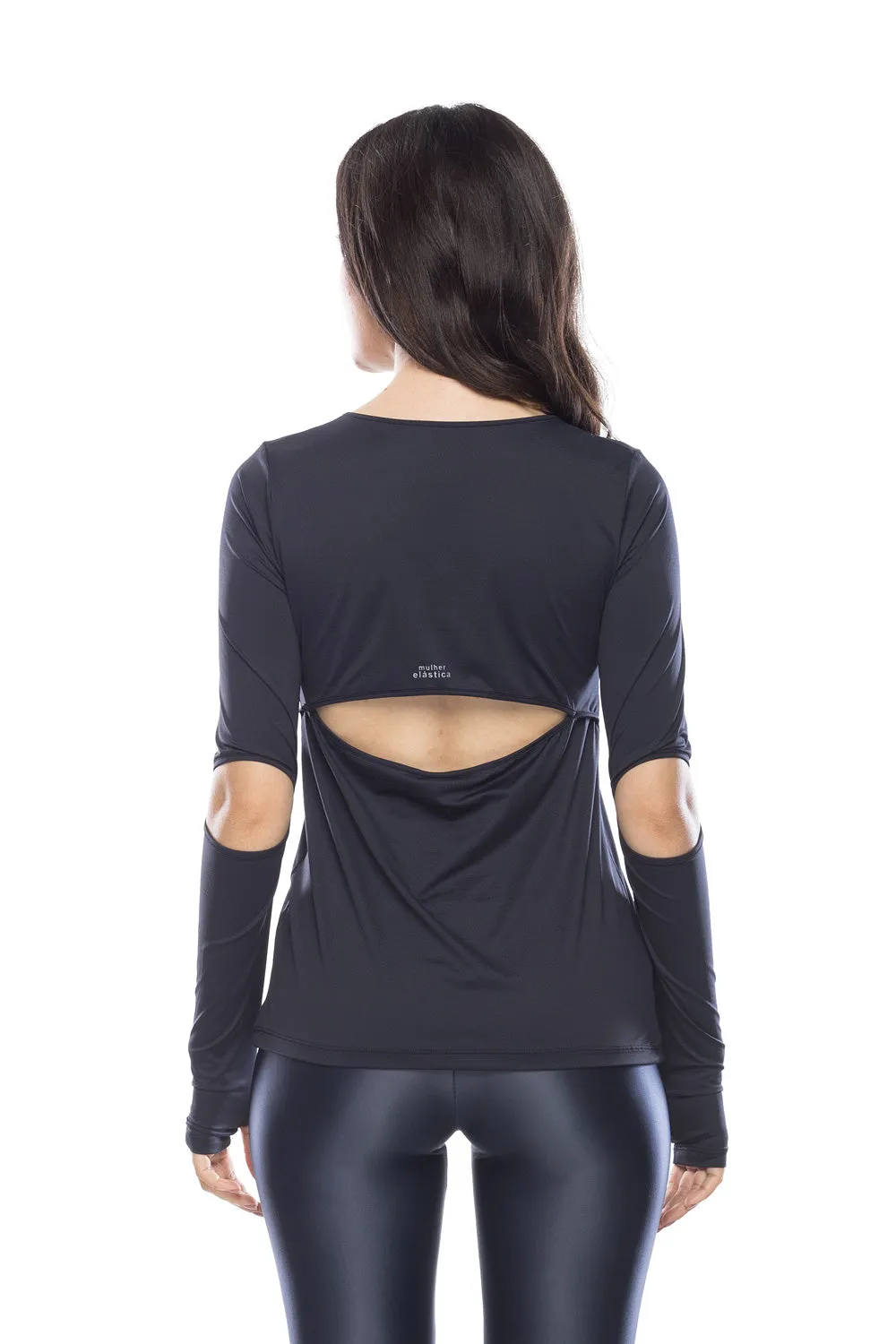 Cosmic Women Long Sleeve Workout Shirt Black