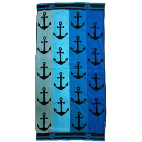 Cotton Beach Towel - Anchors