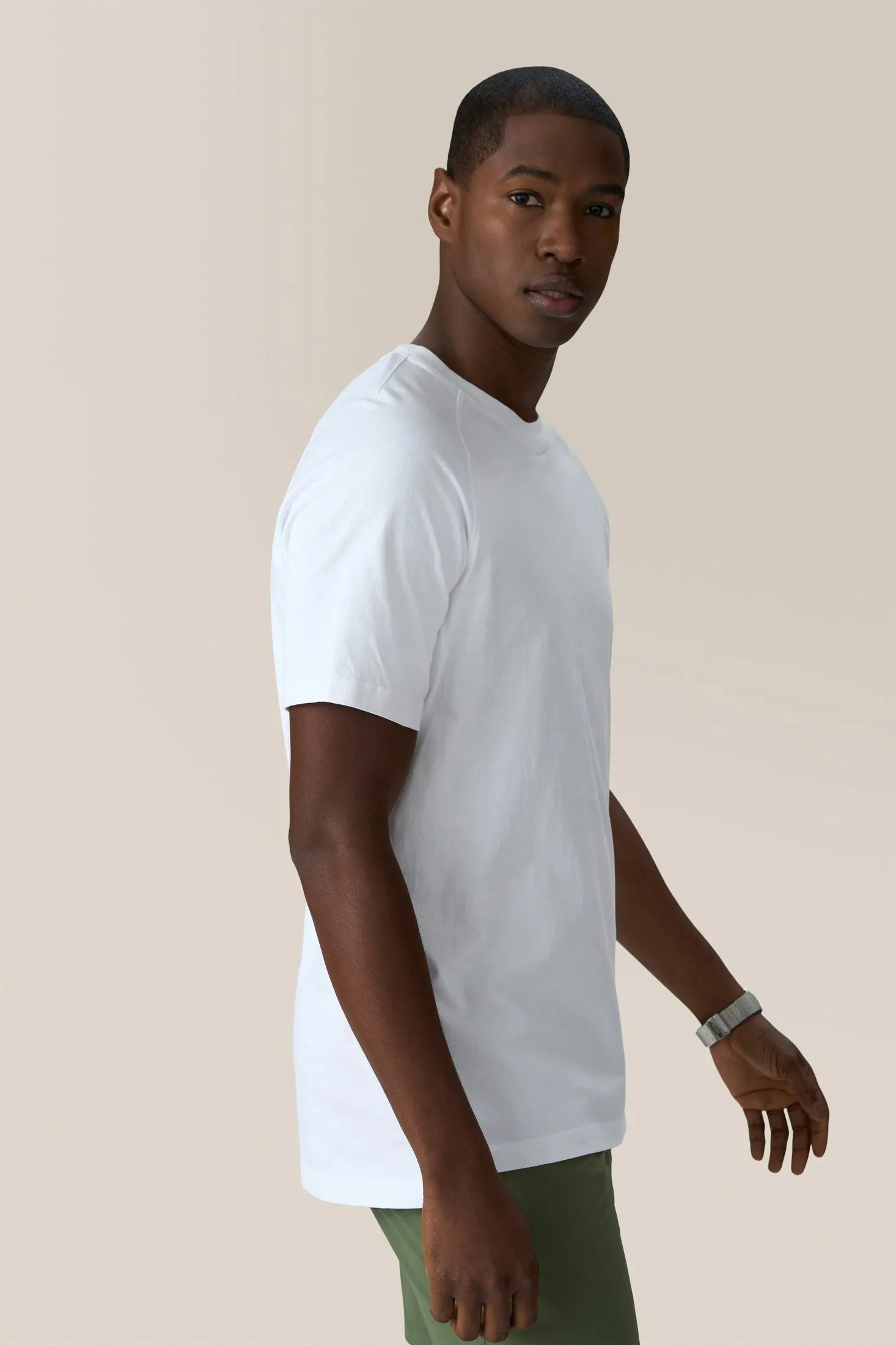 Crew Tee | Textured Cotton Jersey