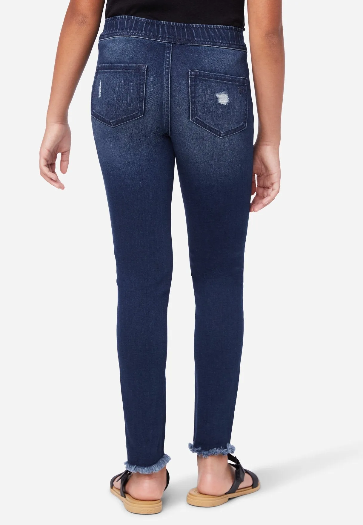 Destructed Pull-On Jean Leggings