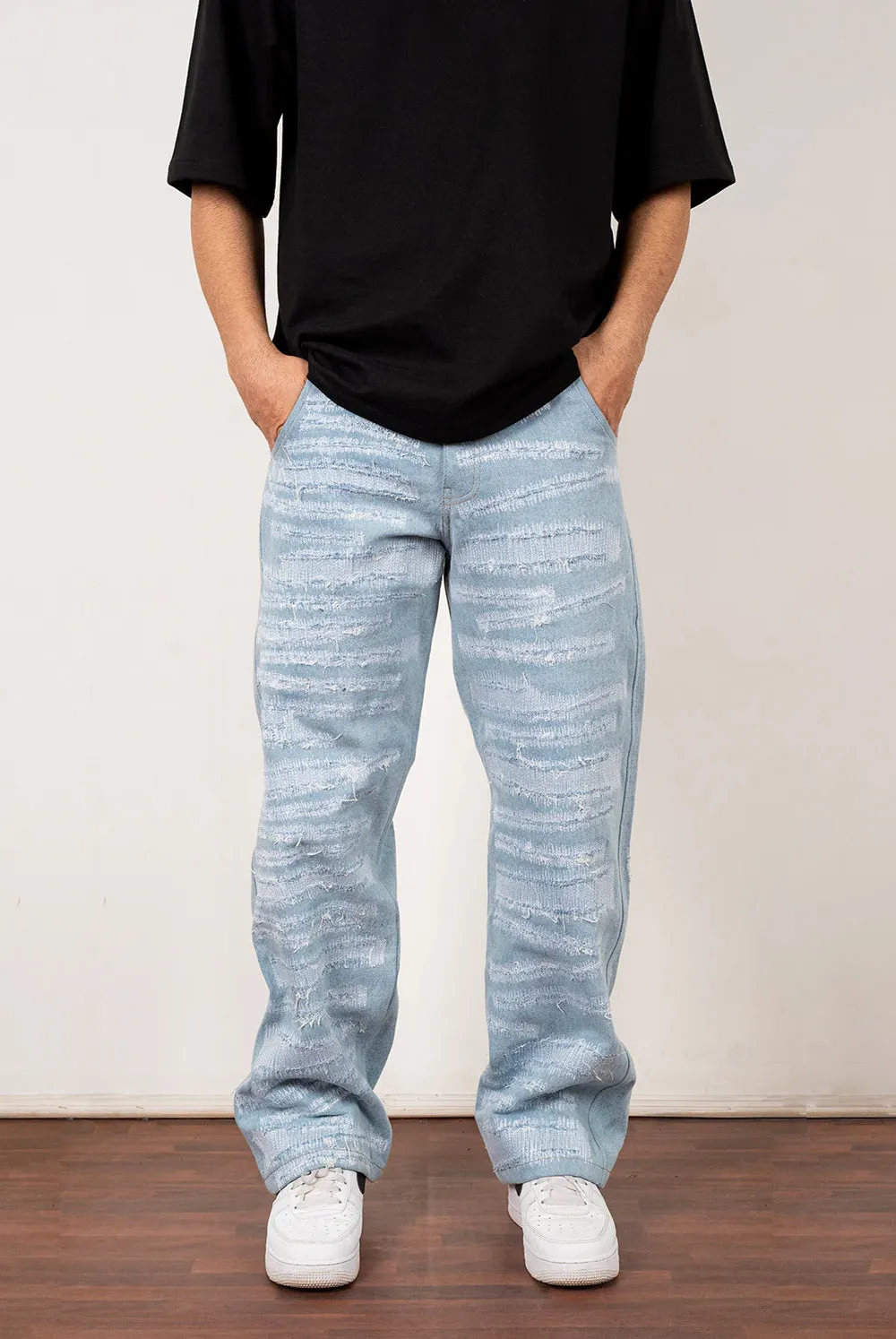 Distressed Blue Denim