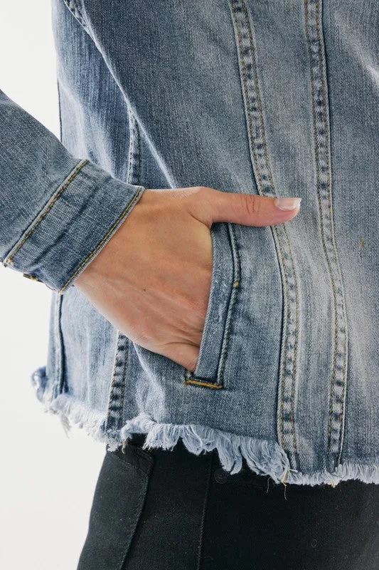 Distressed Denim Jacket