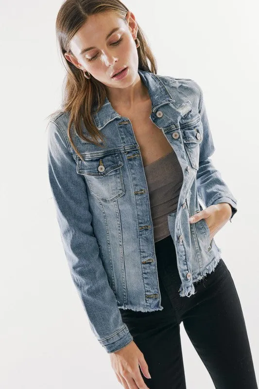 Distressed Denim Jacket