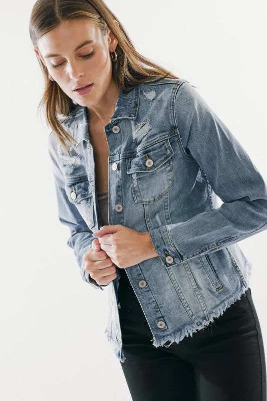 Distressed Denim Jacket