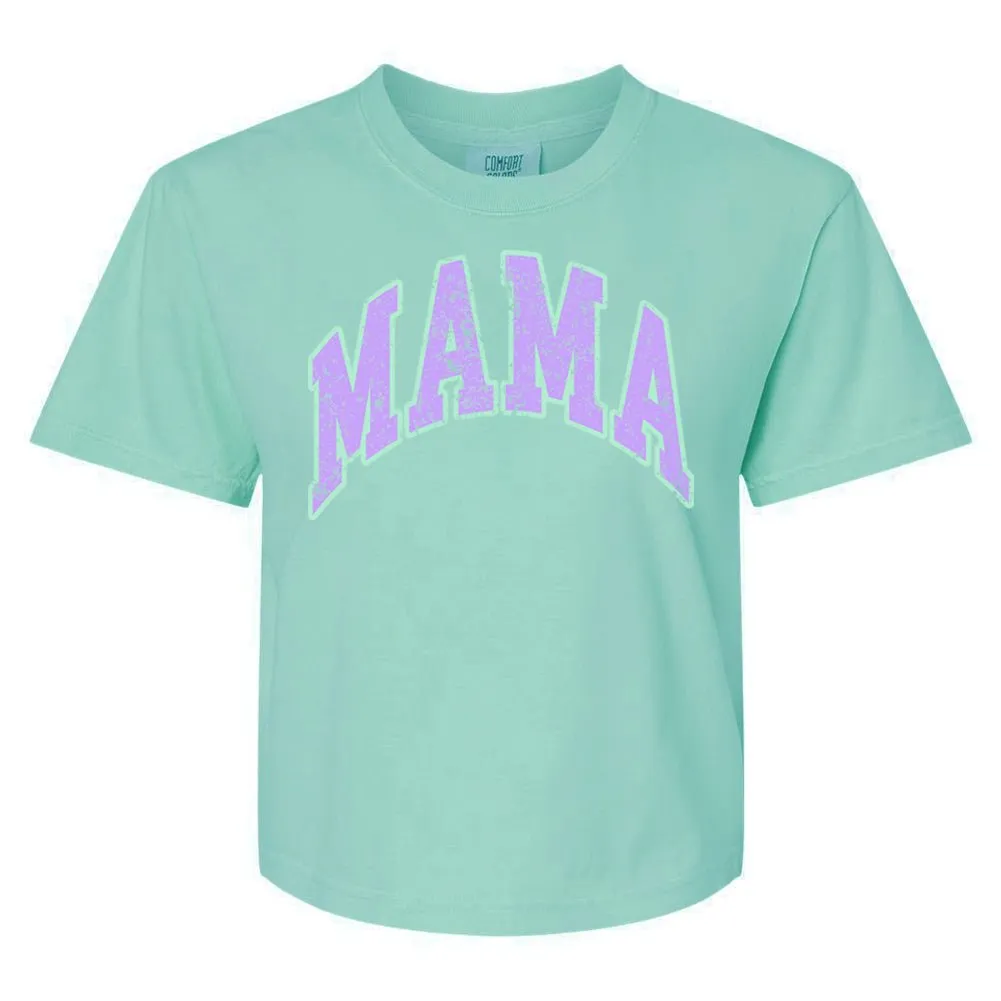 'Distressed Varsity Mama' Boxy T-Shirt