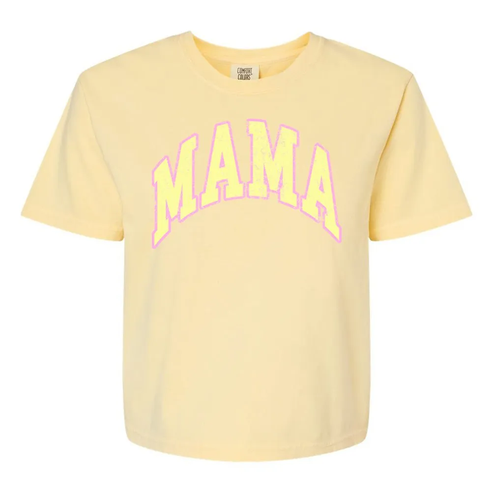 'Distressed Varsity Mama' Boxy T-Shirt