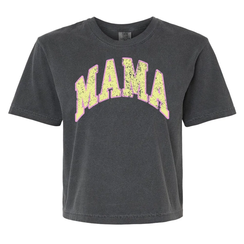 'Distressed Varsity Mama' Boxy T-Shirt