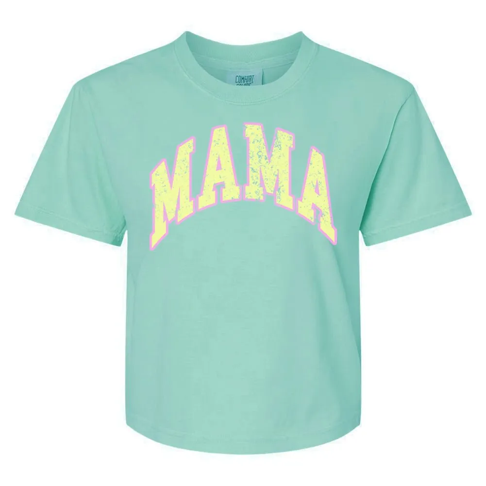 'Distressed Varsity Mama' Boxy T-Shirt