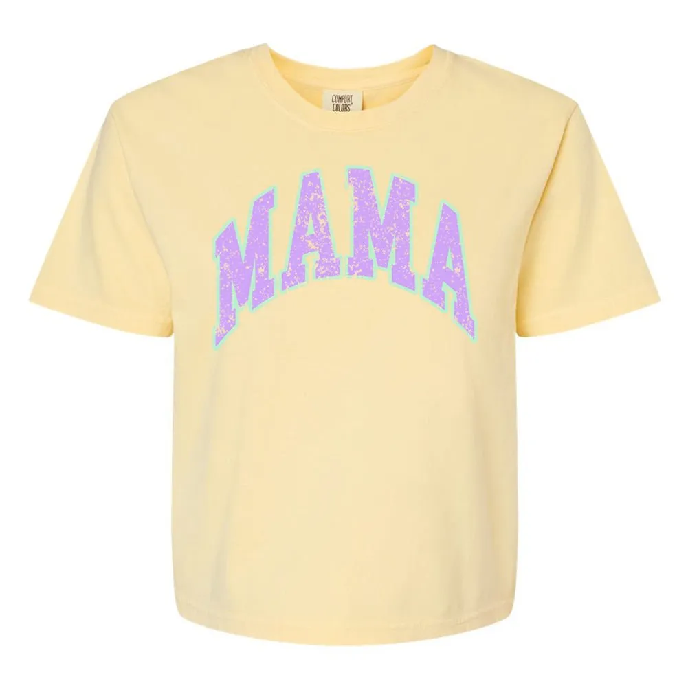 'Distressed Varsity Mama' Boxy T-Shirt