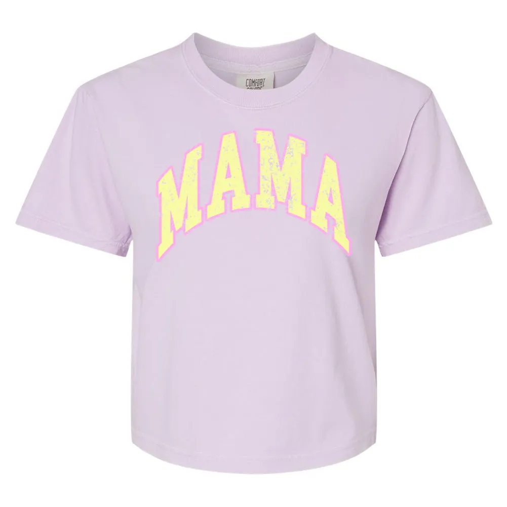 'Distressed Varsity Mama' Boxy T-Shirt